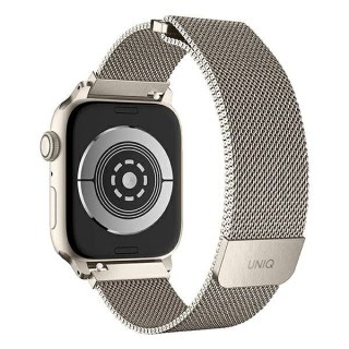 Pasek UNIQ Dante Apple Watch 4/5/6/7/SE/8/9 40/41mm Stainless Steel starlight