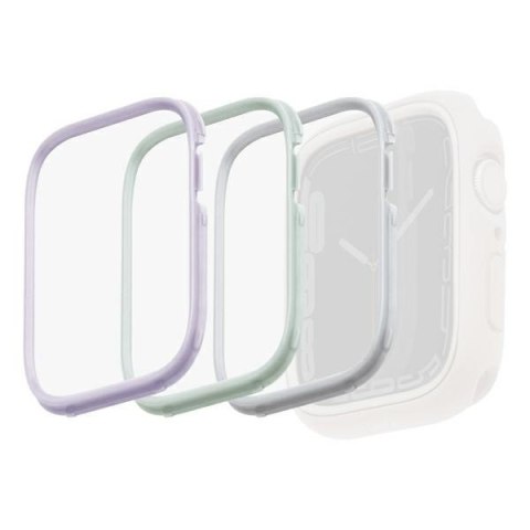 Ramka UNIQ do etui Moduo Apple Watch 4/5/6/7/8/SE 40/41mm Szałwiowy-Lillak-Biały/Sage-Lilac-White [3 PACK]