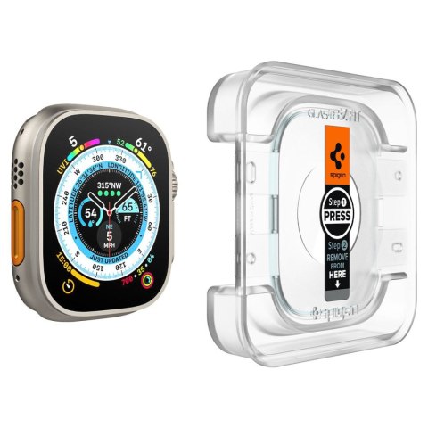 Szkło hartowane Spigen GLAS.tR ez Fit Apple Watch Ultra 49mm Clear [2 PACK]