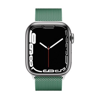 Bransoleta Crong Milano Steel Apple Watch 4/5/6/7/SE/8/9/Ultra 44/45/49mm (zielony)