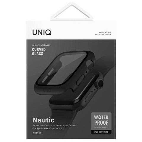 Etui UNIQ Nautic Apple Watch 4/5/6/7/8/9/SE 44/45mm czarny/black