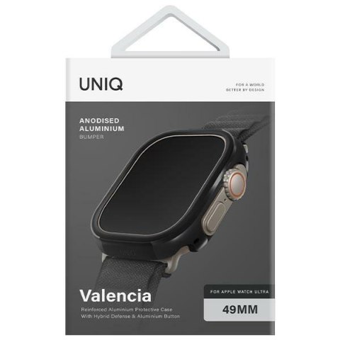 Etui UNIQ Valencia Apple Watch Ultra 49mm czarny/midnight black