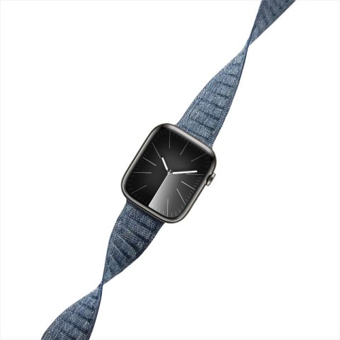 Pasek Crong Melange Apple Watch 4/5/6/7/SE/8/9/Ultra 44/45/49mm (niebieski melanż)