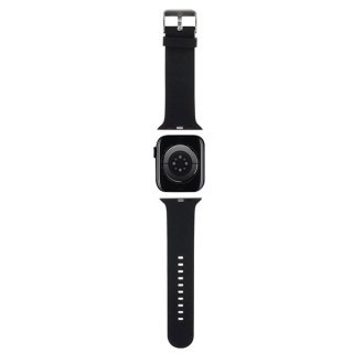 Pasek Karl Lagerfeld KLAWLSLCNK Apple Watch 4/5/6/7/SE/8/9/Ultra 44/45/49mm strap 3D Rubber Choupette Head czarny/black