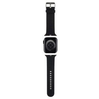 Pasek Karl Lagerfeld KLAWLSLKNK Apple Watch 4/5/6/7/SE/8/9/Ultra 44/45/49mm strap 3D Rubber Karl Head czarny/black