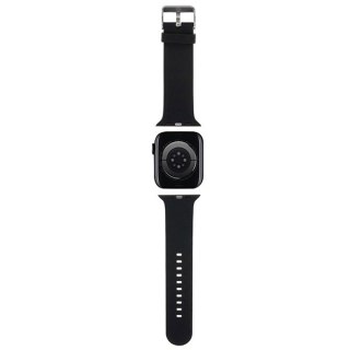 Pasek Karl Lagerfeld KLAWMSLKNK Apple Watch 4/5/6/7/SE/8/9 40/41mm strap 3D Rubber Karl Head czarny/black