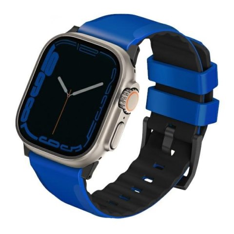 Pasek UNIQ Linus Apple Watch 4/5/6/7/SE/8/9/Ultra 44/45/49mm Airosoft Silicone niebieski/racing blue