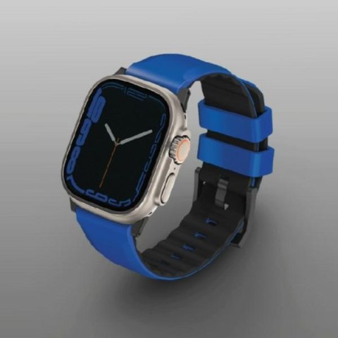 Pasek UNIQ Linus Apple Watch 4/5/6/7/SE/8/9/Ultra 44/45/49mm Airosoft Silicone niebieski/racing blue