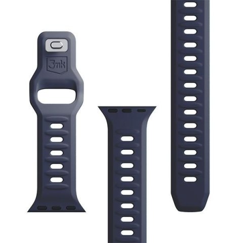 Pasek 3MK Silicone Watch Strap Apple Watch 4/5/6/7/8/9/SE/Ultra 42/44/45/49mm szary/grey