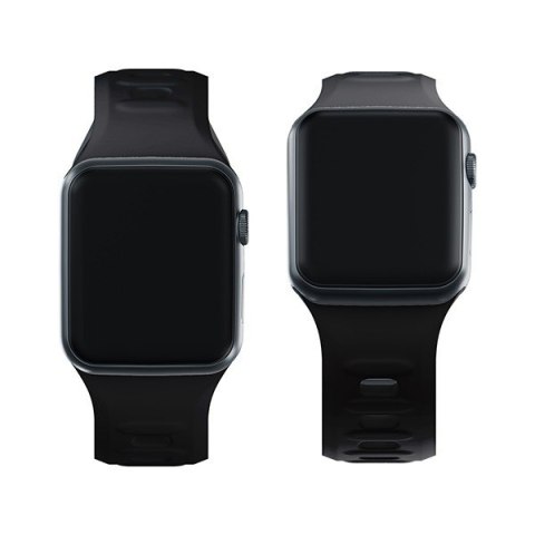 Pasek 3MK Silicone Watch Strap Apple Watch 4/5/6/7/SE/8/9 40/41mm czarny/black