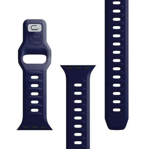 Pasek 3MK Silicone Watch Strap Apple Watch 4/5/6/7/SE/8/9 40/41mm granatowy/ocean blue