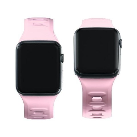 Pasek 3MK Silicone Watch Strap dla Apple Watch 42/44/45/49 mm różowy/powder pink