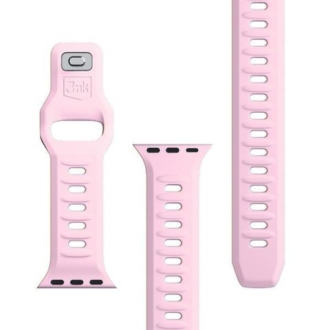 Pasek 3MK Silicone Watch Strap dla Apple Watch 42/44/45/49 mm różowy/powder pink