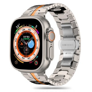 Pasek Tech-Protect Stainless Line Apple Watch 4/5/6/7/8/9/SE/Ultra 1/2 42/44/45/49mm titanium/orange