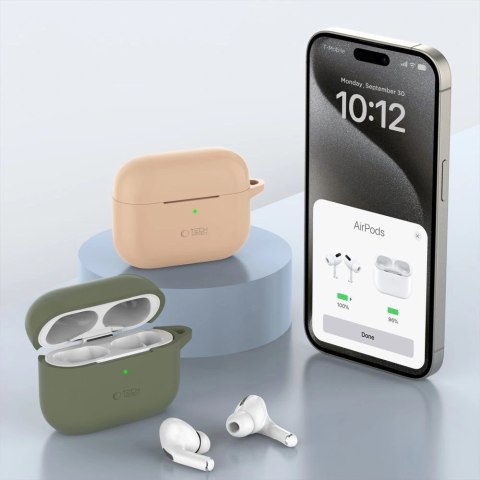 Etui Apple AirPods Pro 1/2 Tech-Protect Silicone Hook czarne - silikonowe etui