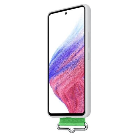 Etui na telefon Samsung Galaxy A53 5G EF-GA536TW Silicone Cover Strap białe