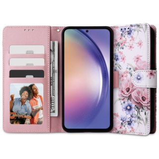 Etui na telefon Samsung Galaxy A34 5G Tech-Protect Wallet Kwiaty