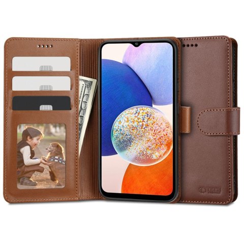 Etui na telefon Samsung Galaxy A14 5G Tech-Protect Wallet Brown