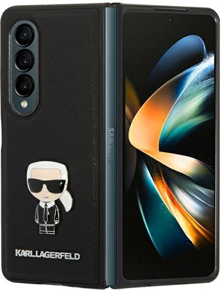 Etui na telefon Samsung Galaxy Z Fold 4 Karl Lagerfeld Saffiano Ikonik