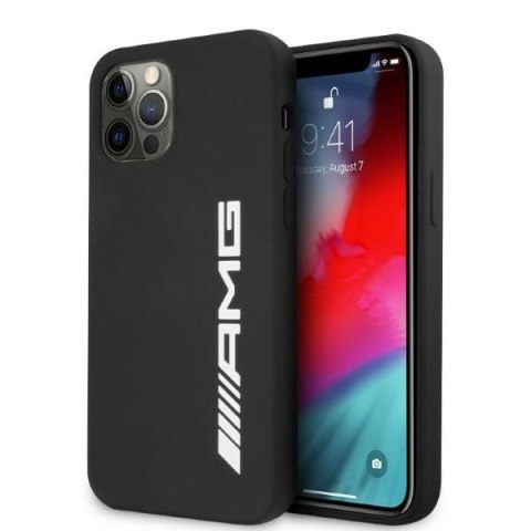 Etui na telefon iPhone 12 Pro Max Mercedes AMG czarny Silicone Big Logo