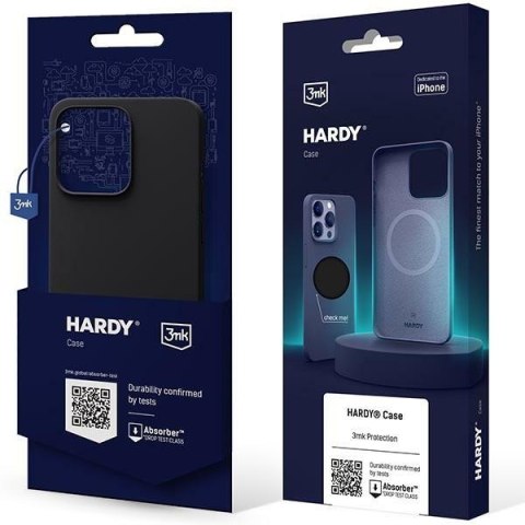 Etui iPhone 13 Pro 3MK Hardy Case MagSafe szaro-czarny