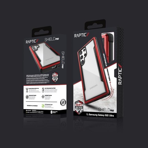 Etui na telefon Samsung Galaxy S22 Ultra X-Doria Raptic Shield Pro czerwone