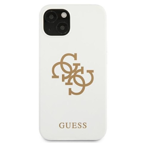 Etui na telefon iPhone 13 mini Guess białe hardcase silikonowe 4G