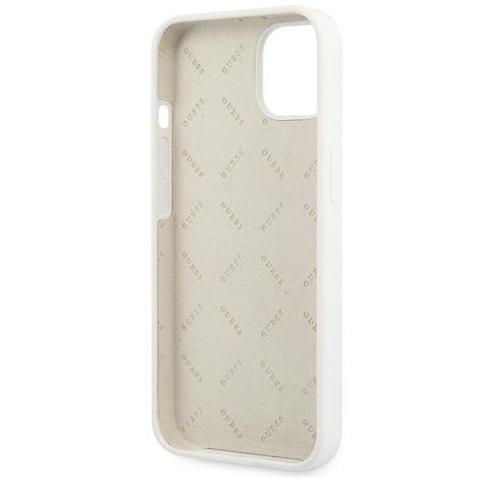 Etui na telefon iPhone 13 mini Guess białe hardcase silikonowe 4G