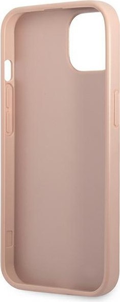 Etui na telefon iPhone 13 mini Guess różowe hardcase z slotem na karty