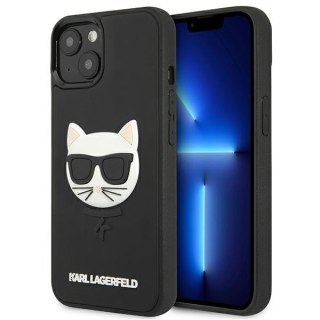 Etui na telefon iPhone 13 mini Karl Lagerfeld Choupette 3D Rubber czarne