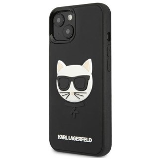 Etui na telefon iPhone 13 mini Karl Lagerfeld Choupette 3D Rubber czarne