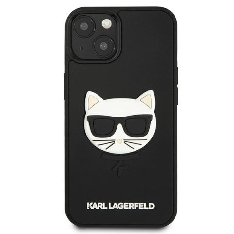 Etui na telefon iPhone 13 mini Karl Lagerfeld Choupette 3D Rubber czarne