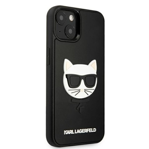 Etui na telefon iPhone 13 mini Karl Lagerfeld Choupette 3D Rubber czarne