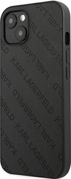 Etui na telefon iPhone 13 mini Karl Lagerfeld czarne Perforated Allover