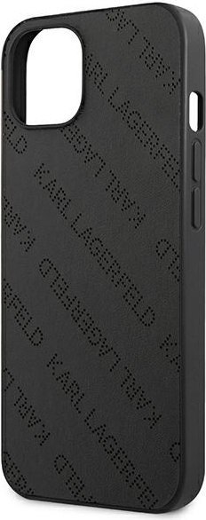 Etui na telefon iPhone 13 mini Karl Lagerfeld czarne Perforated Allover