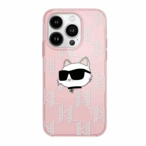 Etui na telefon iPhone 14 Pro Max Karl Lagerfeld Choupette różowe