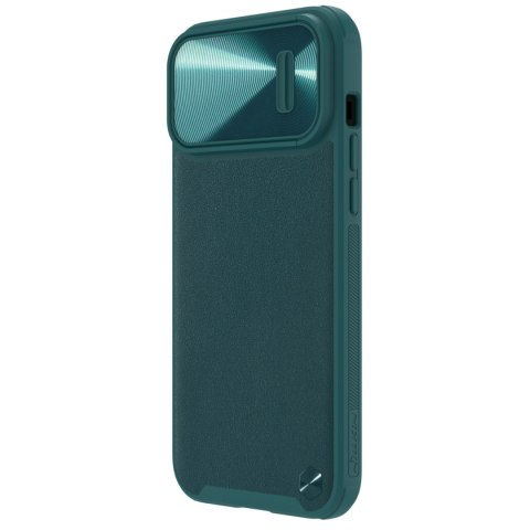 Etui na telefon iPhone 14 Pro Max Nillkin CamShield Leather S zielone