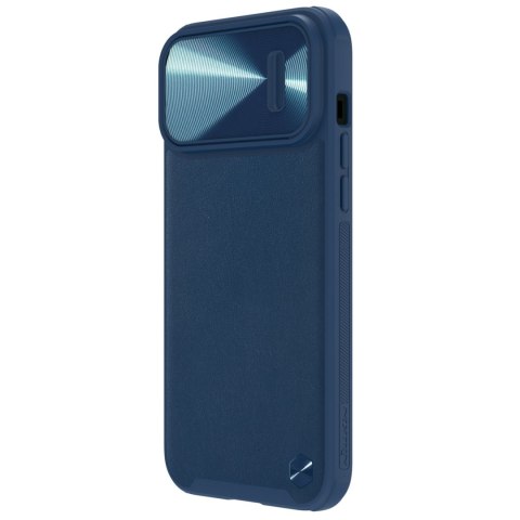 Etui na telefon iPhone 14 Pro Nillkin CamShield Leather S niebieskie