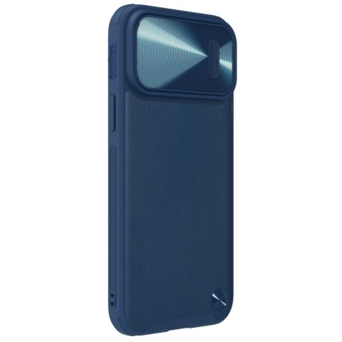 Etui na telefon iPhone 14 Pro Nillkin CamShield Leather S niebieskie