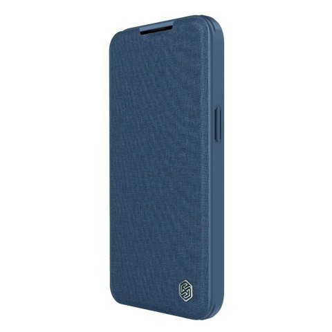 Etui na telefon iPhone 14 Pro Nillkin Qin Cloth Pro niebieskie