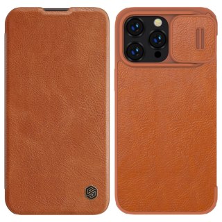 Etui iPhone 14 Pro Max Nillkin Qin Leather Pro brązowy