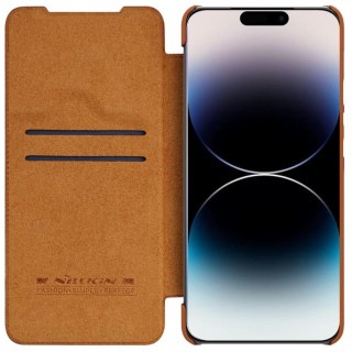 Etui iPhone 14 Pro Max Nillkin Qin Leather Pro brązowy