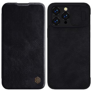 Etui na telefon iPhone 14 Pro Nillkin Qin Leather Pro czarny