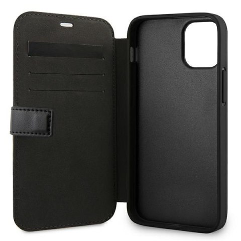 Etui na telefon iPhone 12 mini BMW czarne book Signature - eleganckie