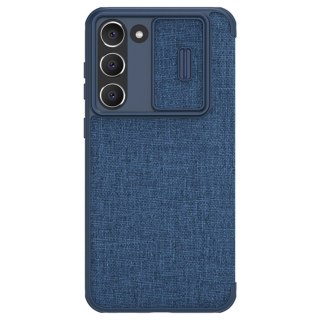 Etui na telefon Samsung Galaxy S23+ Nillkin Qin Cloth Pro niebieskie