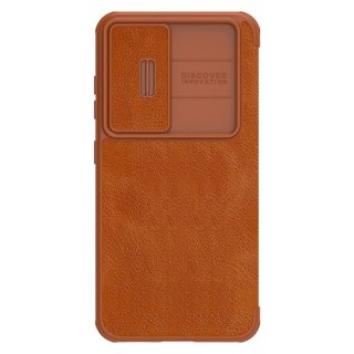 Etui na telefon Samsung Galaxy S23+ Nillkin Qin Leather Pro brązowe