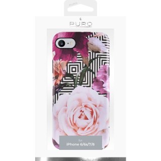 Etui iPhone SE 2022/SE 2020/8/7/6s PURO Glam Geo Flowers różowy (Pink Peonies)