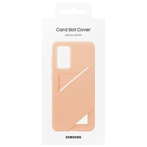 Etui na telefon Samsung Galaxy A33 5G z miejscem na karty brzoskwiniowe