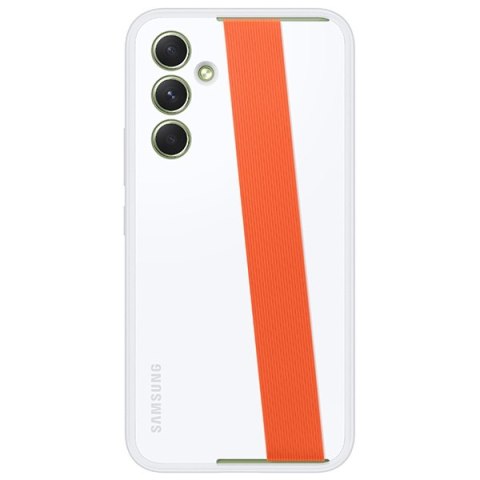 Etui na telefon Samsung Galaxy A54 5G Slim Strap Cover białe