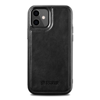 Etui iPhone 12 mini iCarer Leather Oil Wax czarne